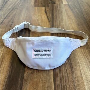 White Fanny Pack with Adjustable Strap